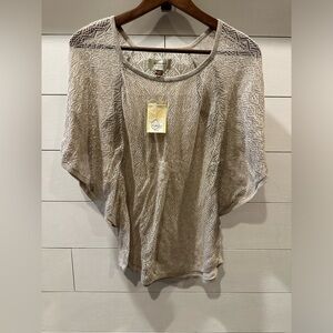 Sonoma Light Tan Knit Dolman Sweater- size Medium